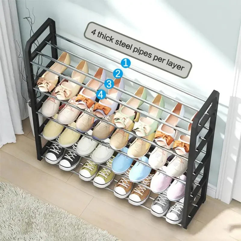 5/4/3 Layers Simple Shoe  Storage Shoe Cabinet Multi-layer Assembly Home Door Shoe Shelf Dormitory Rack