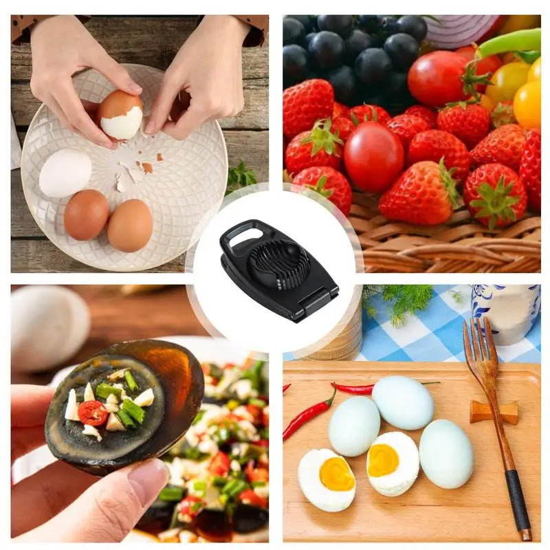 Egg Chopper Consistent & Precise Cuts Egg Slicer Chopper Alloy Fruit Salad Cutter Manual Food Processor Kitchen Gadget Egg Tools