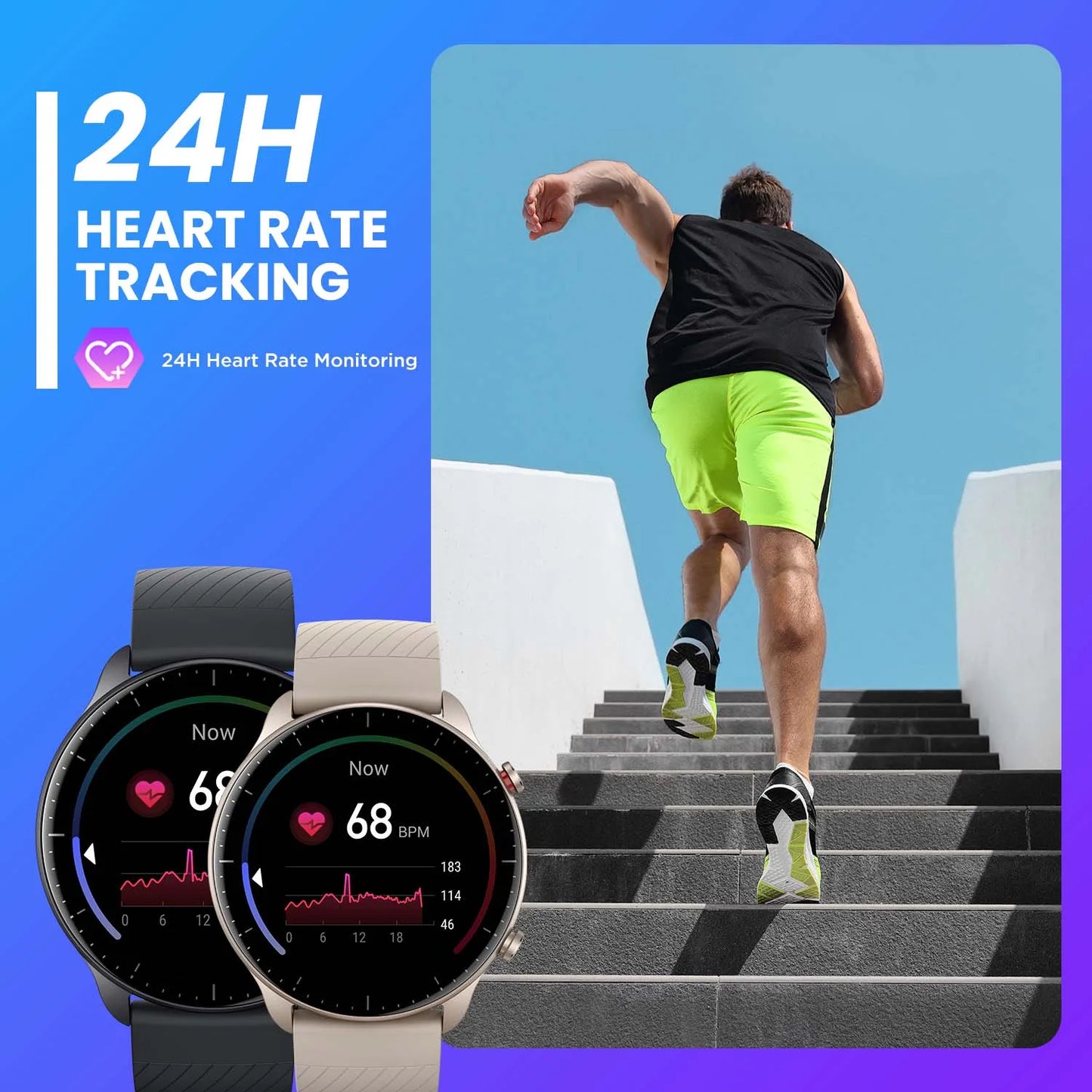 [Nouvelle version] Amazfit GTR 2 nouvelle version montre intelligente de conception incurvée sans lunette Alexa montre intelligente à autonomie ultra longue durée de batterie intégrée