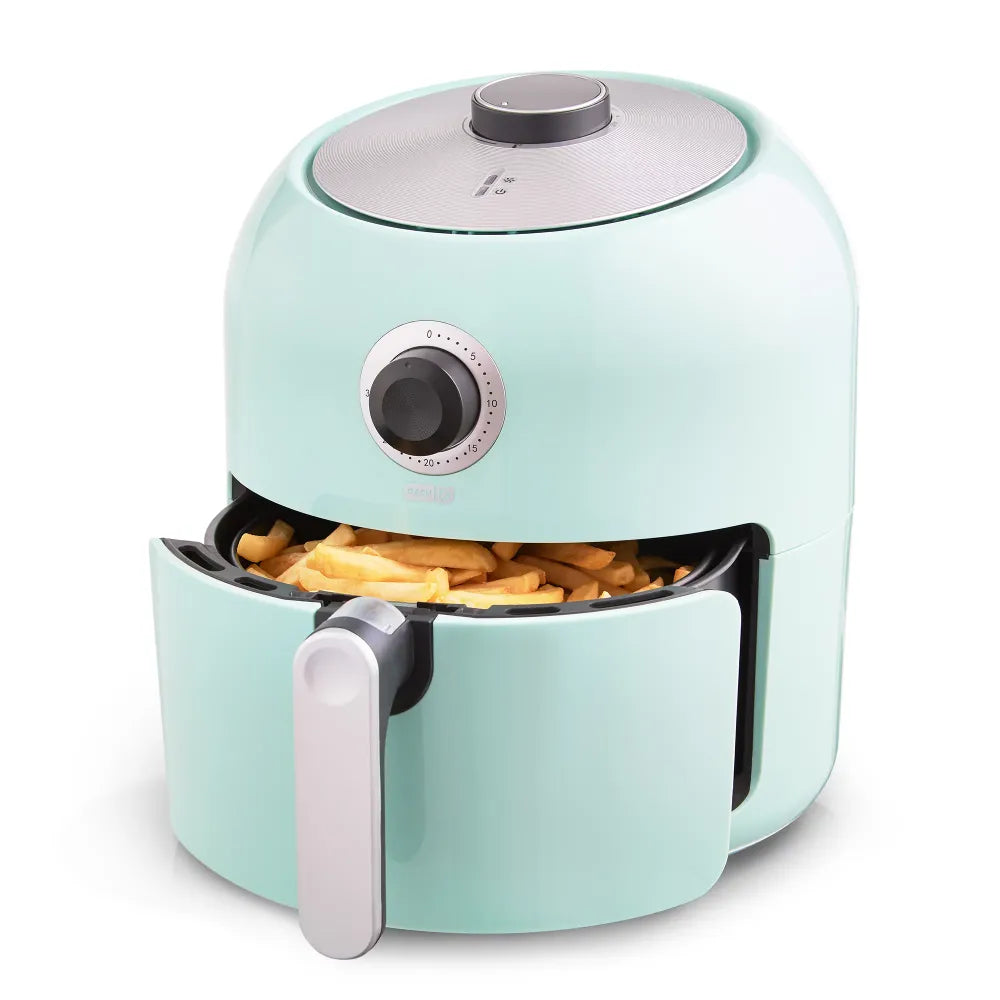 Friteuse à air de taille familiale avec contrôle de la température, panier antiadhésif, guide de recettes + arrêt automatique, 6 litres - Accessoires de cuisine Aqua