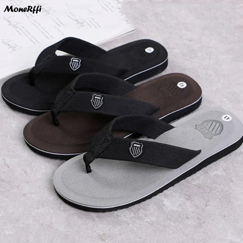 Pantoufles décontractées pour hommes tongs sandales de plage été antidérapant diapositives plates hommes pantoufles intérieur maison chaussures mâle pantoufle homme