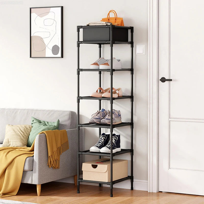 Stackable Shoe Organizer Multi-layer Shoe Rack Durable Shoes Storage Shelf Box Home Space Saving  Entry Door Shoe Cabinet