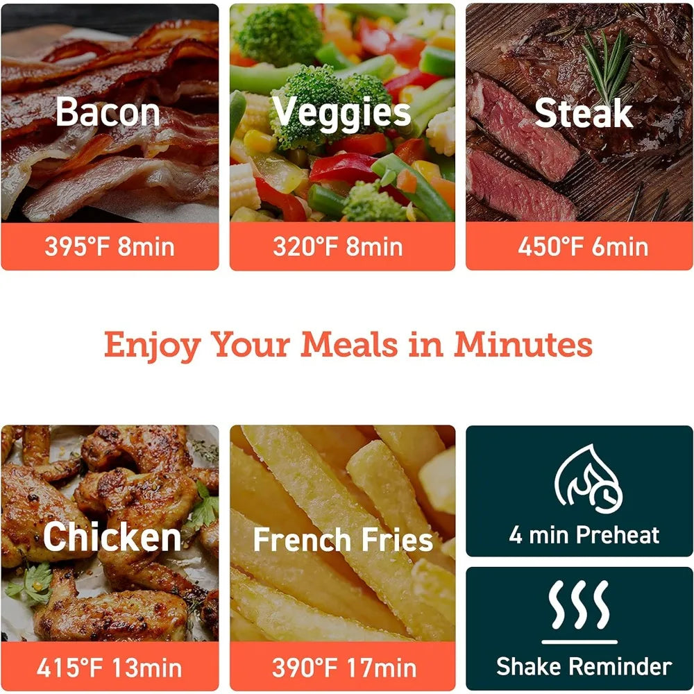 97% Less Fat Home-appliance 150+ Recipes on Free App Kitchen Designed for 1-3 People Air Fryers Dishwasher-safe Airfryer Fryer