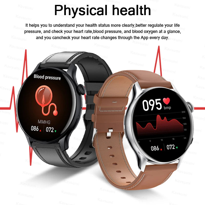 2024 NFC Smart Watch Women 390*390 Screen GPS Movement Track Sport Watches Women Magnetic Charging Bluetooth Call ECG Smartwatch