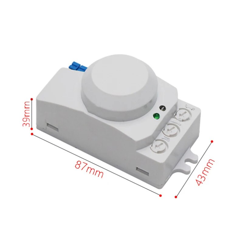 Interruptor con Sensor de microondas, interruptor con Sensor de 5,8 GHz, Sensor de movimiento de 360 ​​grados, interruptor de luz, Detector de movimiento del cuerpo, hogar inteligente Zigbee Tyua