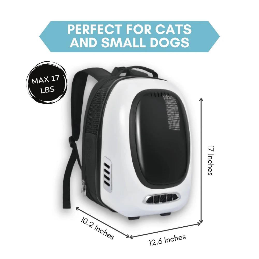 Smart Pet Backpack for Cats, Small Dogs and Puppies Upto17 Lbs, Intelligent Temperature Control, App- Enabled