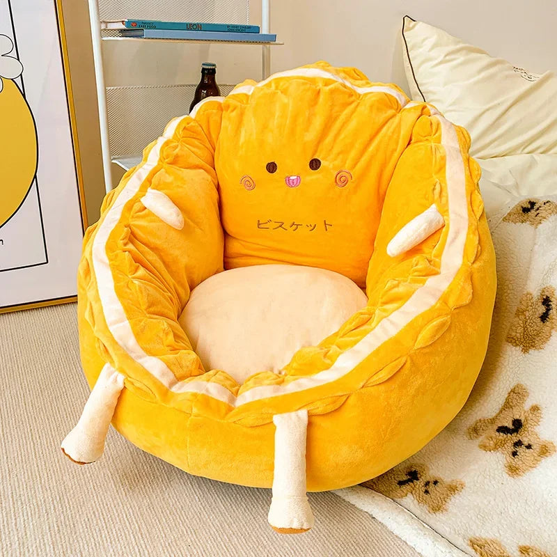 Coussin de sol de chaise, canapé paresseux de chambre à coucher, baie vitrée, balcon, canapé pouf futon, canapé doux pour enfants, animal de compagnie, chat, chien