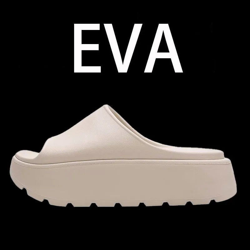 NOVEDAD DE VERANO 2024, zapatillas para mujer, par de zapatillas de playa, suela gruesa de EVA suave, zapatos deslizantes, zapatillas de tacón plano con plataforma, sandalias informales