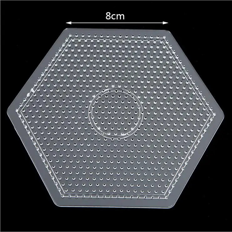 Yant Jouet-tablero con cuentas Hama de 5mm, tablero de plantilla transparente, herramienta cuadrada Circular, tablero de Material de figura DIY, cuentas Perler