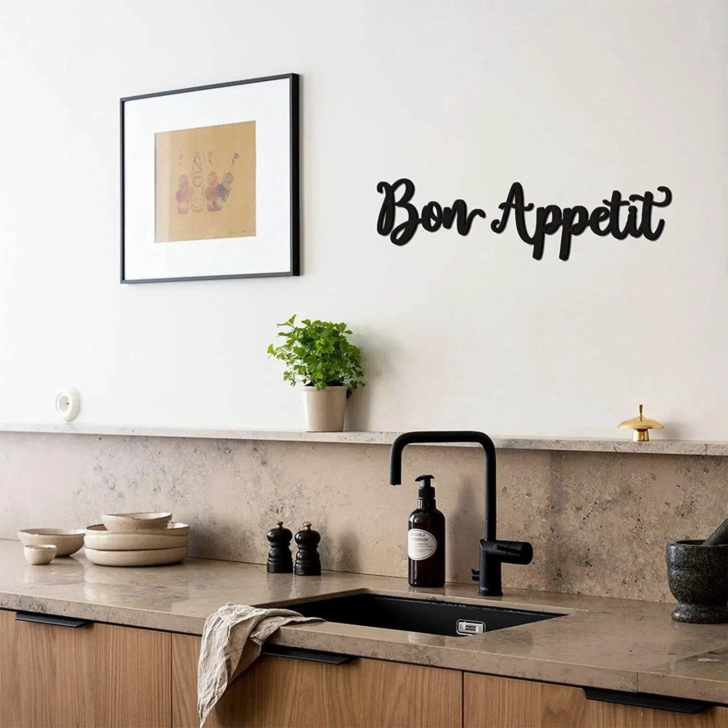 Bon Appetit Wall Décor Bon Appetit Metal Wall Sign Farmhouse Kitchen Wall Art