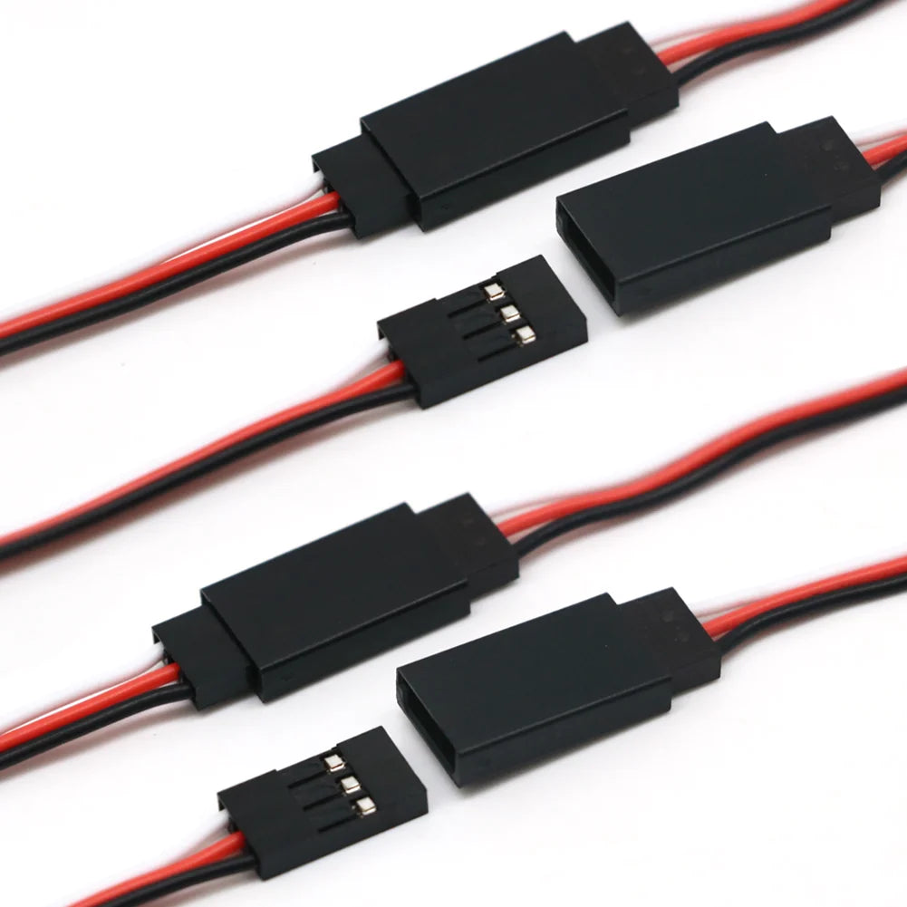 10pcs 100mm/150mm/200mm/300mm/500mm RC Servo Extension Cord Cable Wire Lead JR For Rc Helicopter Rc Drone