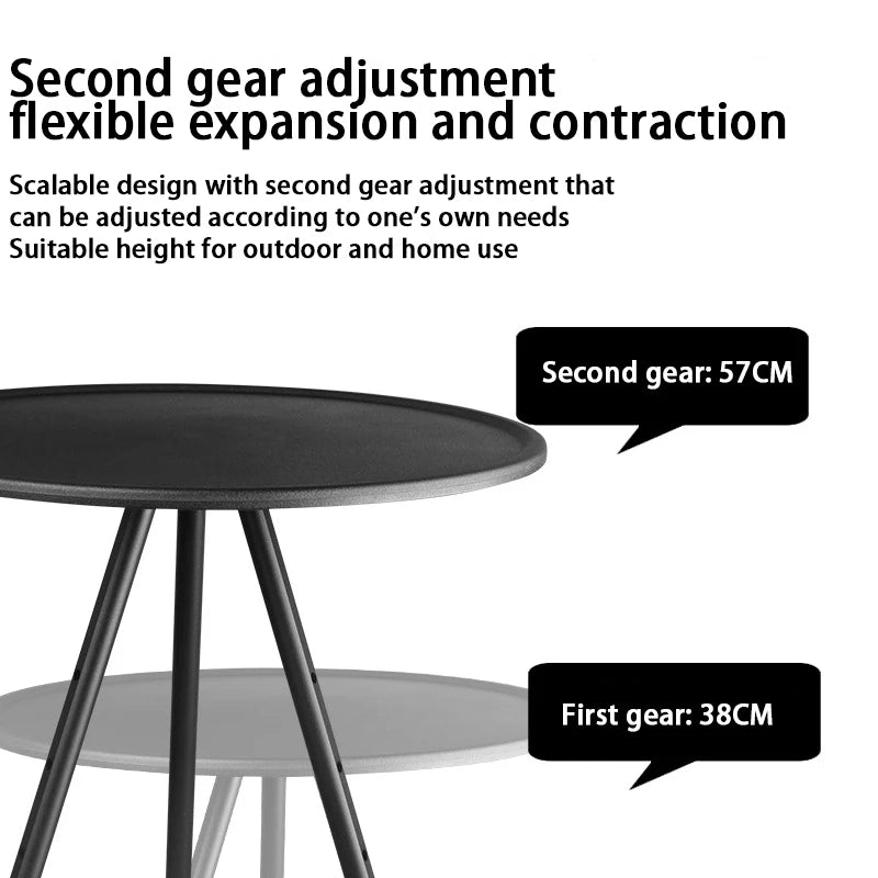 Table d'appoint ronde de Camping en aluminium, mobilier d'extérieur pliable et Portable, petite Table basse relevable