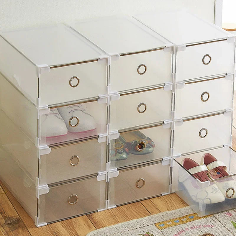 1P Box 2024 New  storage box can be superimposed combination shoe cabinet Clamshell men and women shoe box