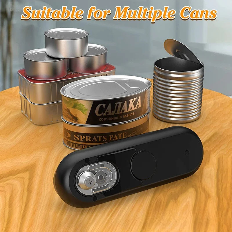 Rechargeable Electric Can Opener, Automatic Jar Opener, Replaceable Blade, Smooth Edge Kitchen Gadget for Elderly with Arthrits