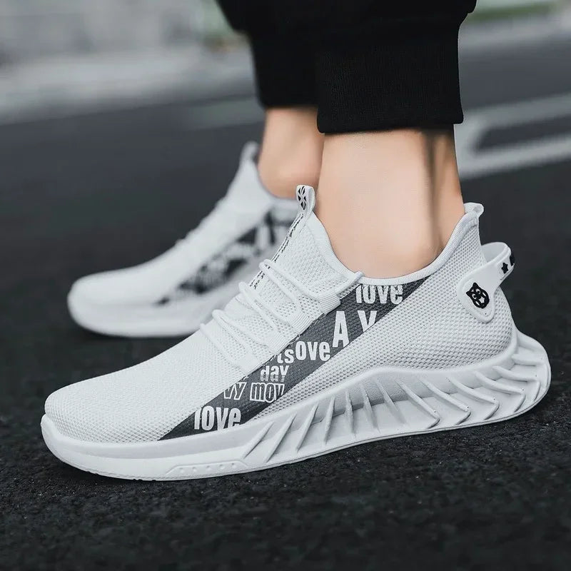 2024 New Summer Sneakers Men Mesh Breathable Running Tennis Shoes Outdoor Sports Tenis Masculino White Casual Walking Shoes