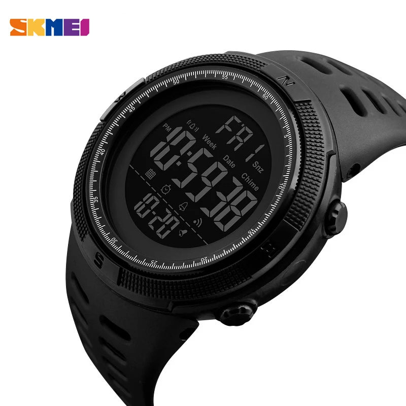 Marca SKMEI, relojes deportivos para hombre, moda Chronos, cuenta atrás, reloj Digital LED resistente al agua, reloj de pulsera militar para hombre, reloj Masculino