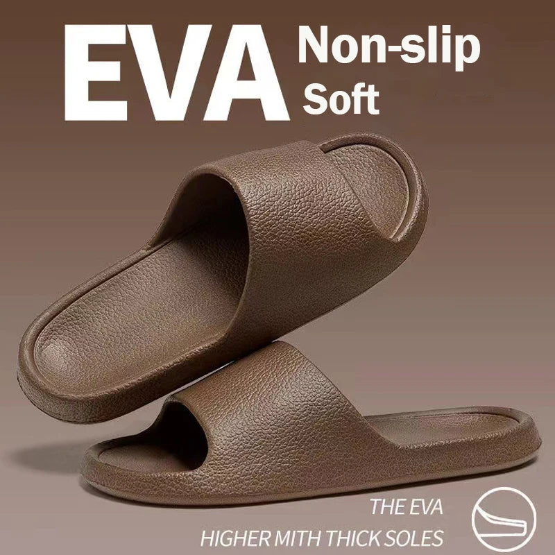 Zapatillas de verano para hombres y mujeres, zapatillas de fondo blando Eva, chanclas de interior para casa, Sandalias planas, zapatos de playa al aire libre, chanclas para hombre