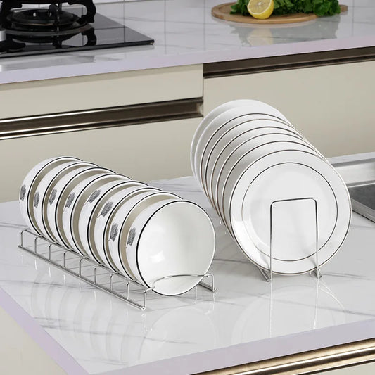 Stainless Steel Dish Drainer Rack Ociekacz Do Naczyn Kitchen Household Storage Organizer Drying Bowl Holder Simple Pot Lid Shelf