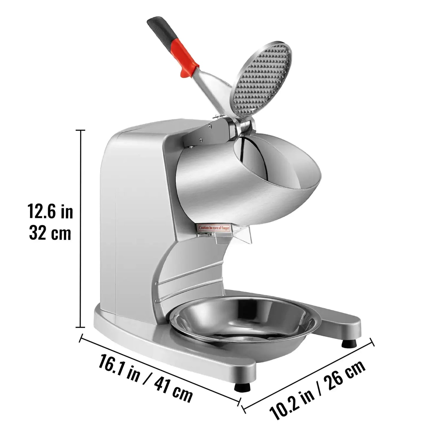 Broyeur à glace électrique 300W, machine à cônes de neige avec bol en acier inoxydable, lames de rechange, cuisine