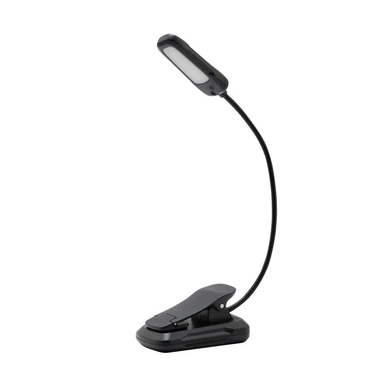 Lampe de lecture Rechargeable Mini Type 7 LED, variateur de lumière, 3 couches de Flexible, facile à clipser, lampe de Protection des yeux pour la nuit au lit