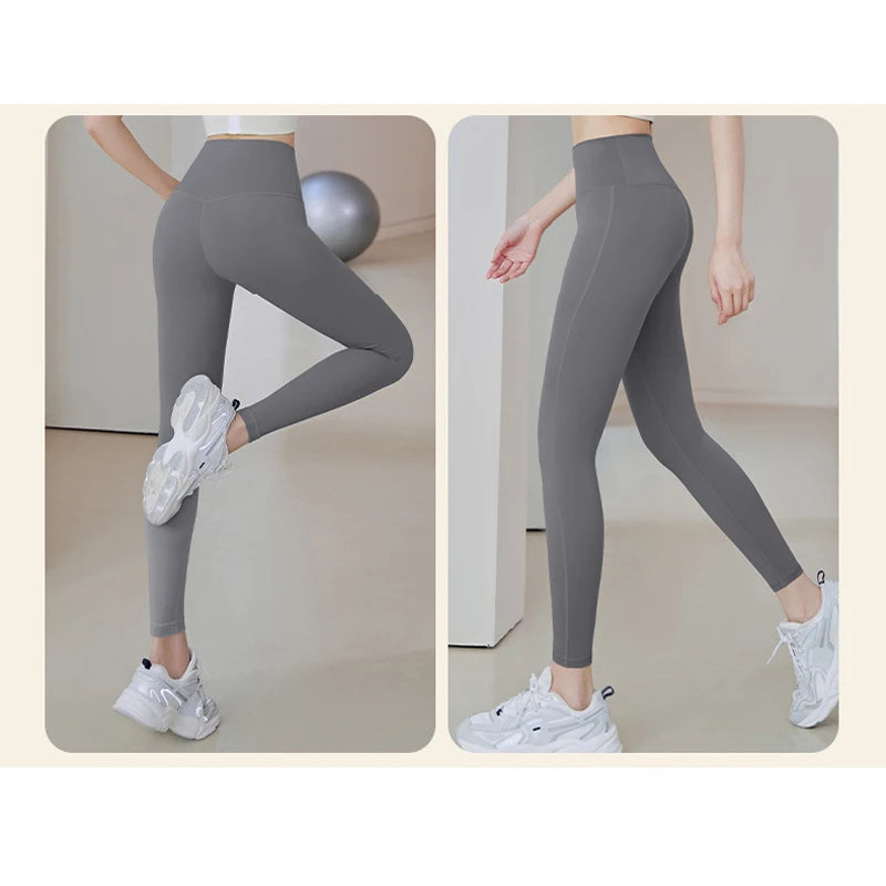 Pantalones de Yoga acanalados para mujer, mallas deportivas de cintura alta para gimnasio, mallas sin costuras para Fitness, Control de barriga, medias de entrenamiento para correr