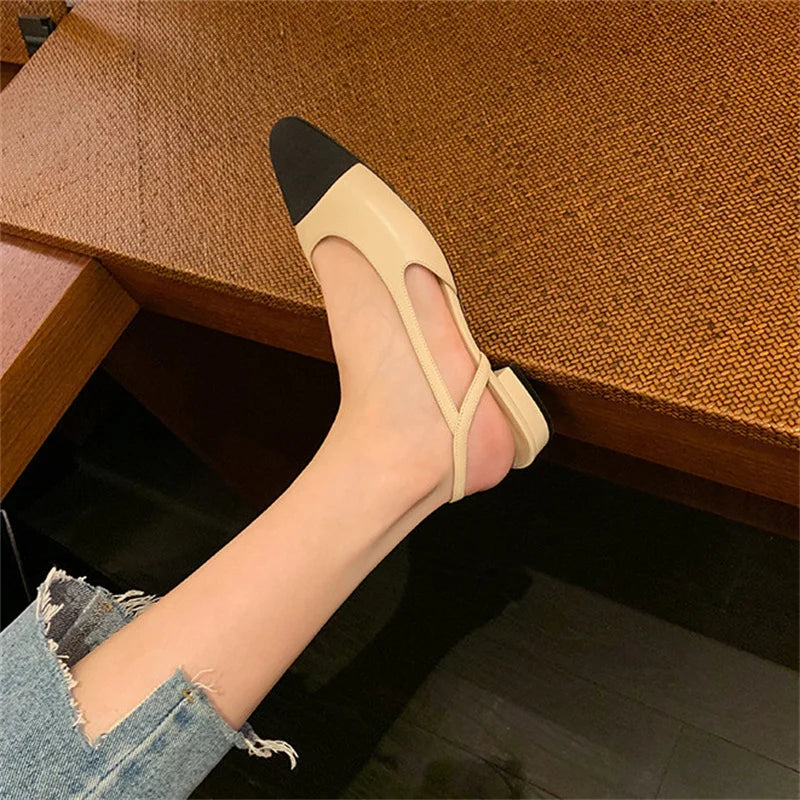 All-match Flat Shoes Women Sandals Non-Slip Soft Leisure Shoes Mixed Colors Comfort Low Heel Femme Thick Bottom Designer Shoes