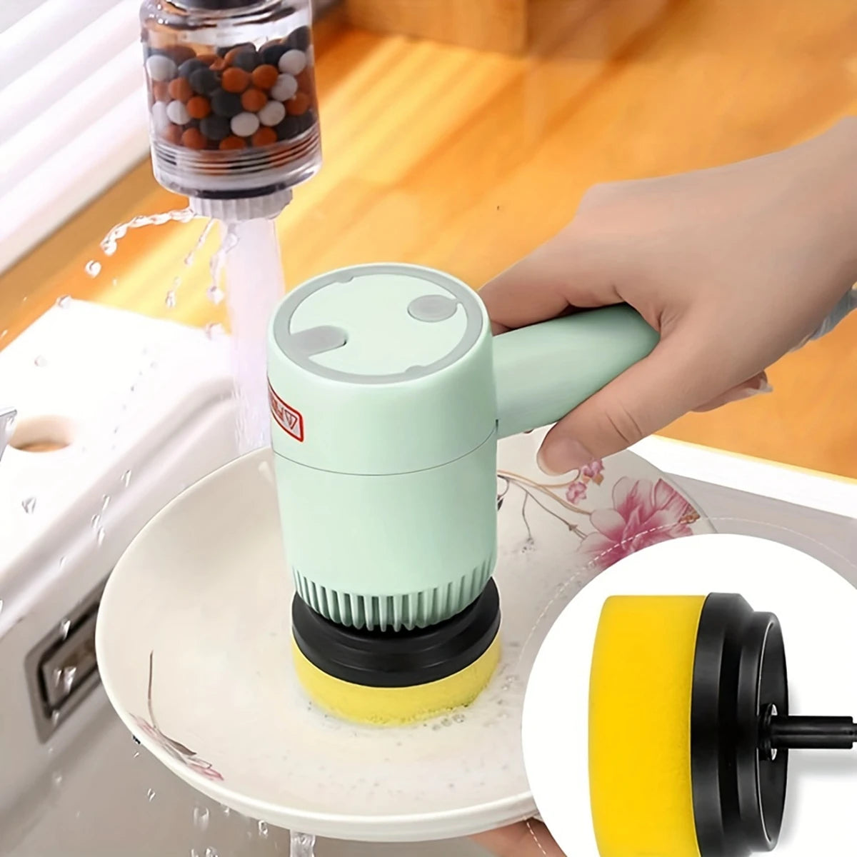 Electric Cleaning Brush Multi-functional Home USB Rechargeable Electric Rotary Scrubber Household Appliances Cleaning Gadget