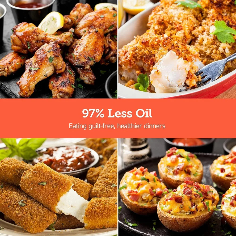 97% Less Fat Home-appliance 150+ Recipes on Free App Kitchen Designed for 1-3 People Air Fryers Dishwasher-safe Airfryer Fryer