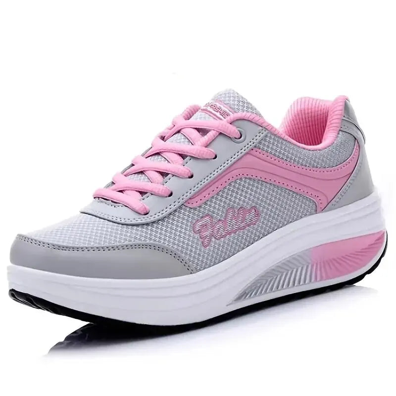 Zapatillas de deporte para Mujer, zapatos a la moda para Mujer, zapatos vulcanizados, zapatos planos de alta calidad, zapatos para Mujer, Zapatillas para caminar Blatform de talla grande para Mujer