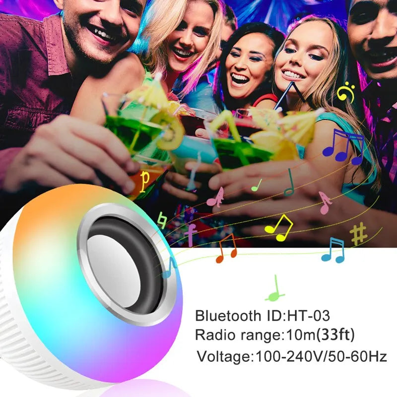 LED Bluetooth lampe ampoule intelligente E27 12W Bluetooth haut-parleur musique ampoule lampe intelligente APP contrôle réglable ampoule RGB décor lumière