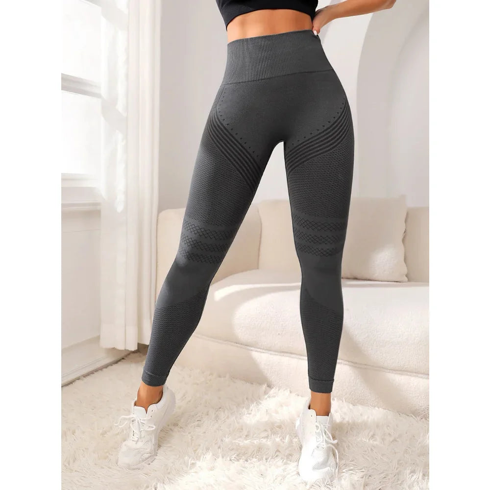 Mallas sin costuras para gimnasio para mujer, pantalones deportivos para Yoga, mallas elásticas de cintura alta, mallas deportivas, ropa deportiva