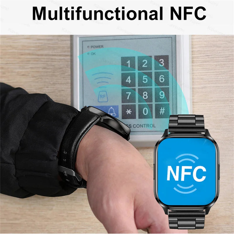 2024 HK21 Ultra Smartwatch hombres mujeres NFC Pantalla AMOLED reloj inteligente Bluetooth llamada oxígeno en sangre ritmo cardíaco deporte impermeable reloj