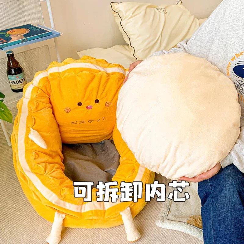 Chair Floortop Cushion, Bedroom Lazy Sofa, Bay Window, Balcony,  Futon Beanbag Sofa,Soft Sofa for Kids for Pet for Cat for Dog