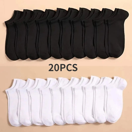 10 pares de calcetines náuticos invisibles de corte bajo de silicona antideslizantes de verano calcetines tobilleros invisibles Color sólido Casual transpirable