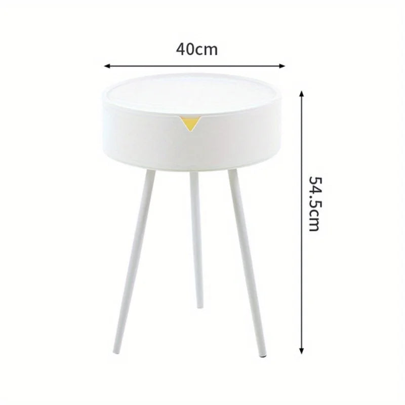 Stylish & Compact 40cm Table: Versatile Bedside/Coffee Use, Modern Design, Easy to Clean