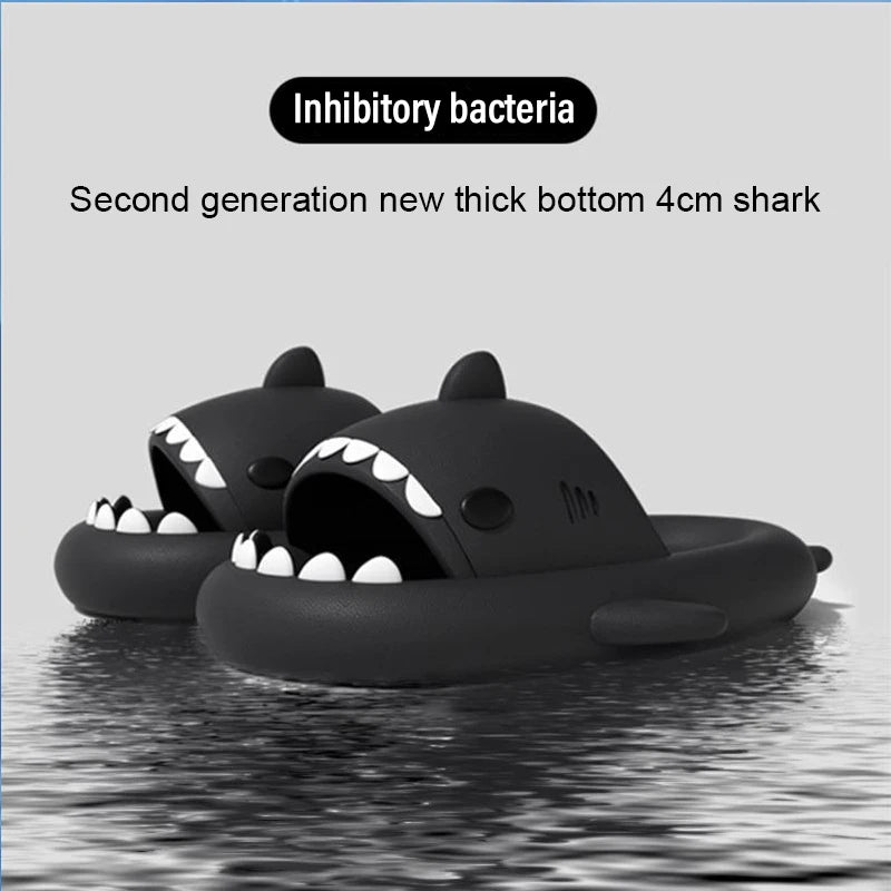 Summer Women Shark Slippers Men EVA Solid Color Slides Adults Fashion Thick Soles Flip Flops Couples Outdoor Non-slip Sandals