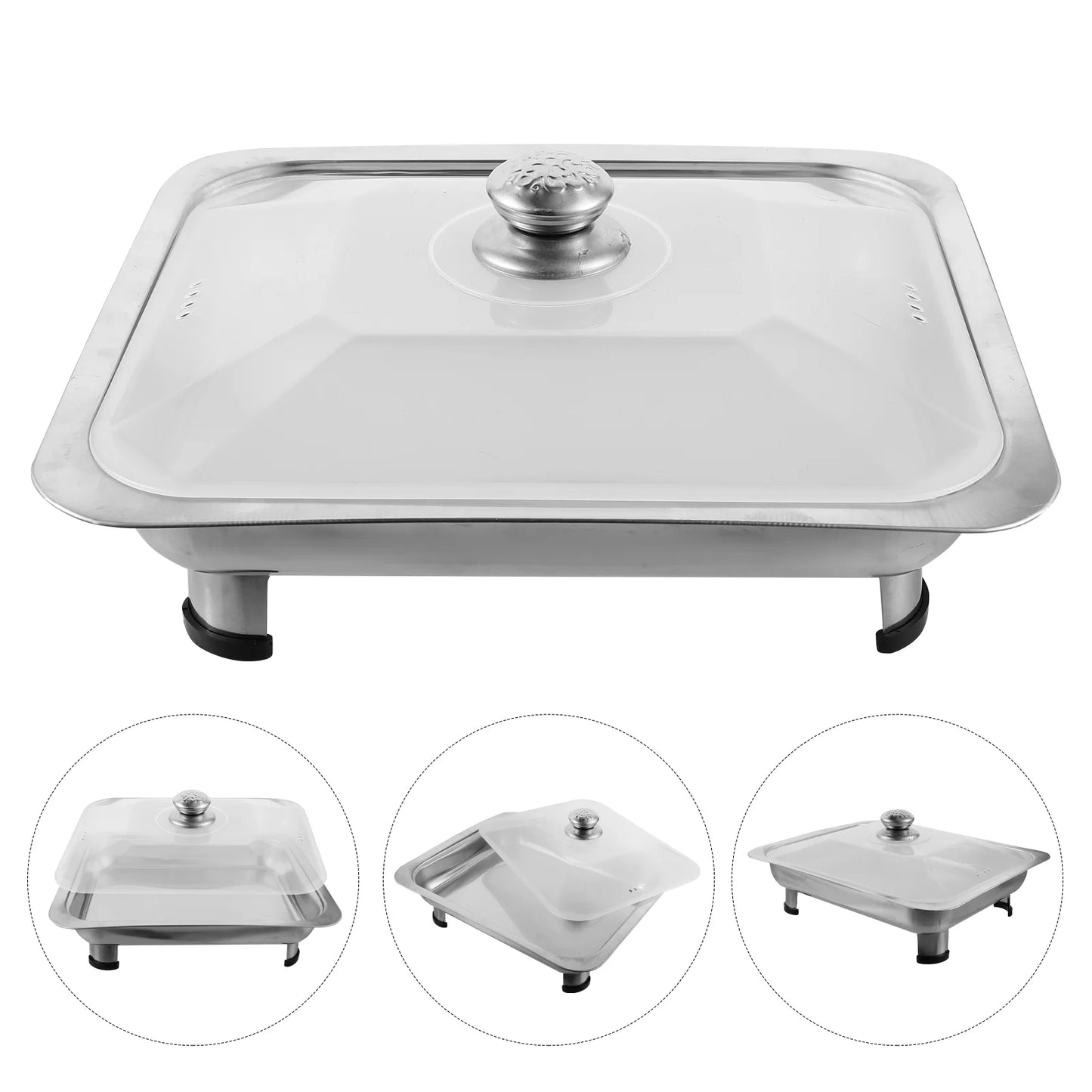 Mesa de vapor multiusos creativa, reutilizable, única, de primera calidad, bandeja para Buffet, platos de entretenimiento para Buffet, bandeja Rectangular para tienda