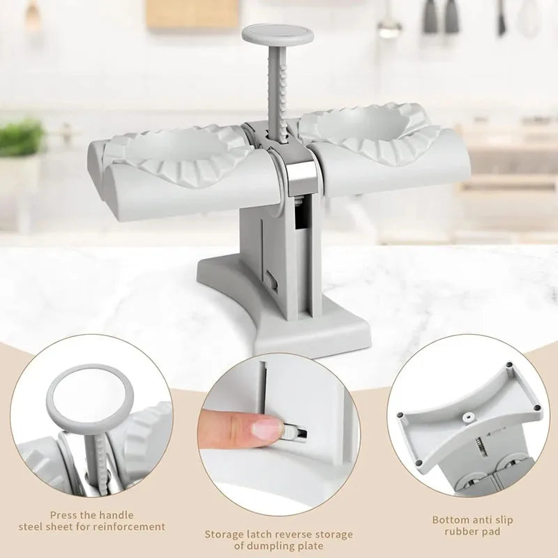 Double Head Automatic Dumpling Maker Dumpling Press Machine Mold Maker Tools Household Wrapper Baking Pastry Kitchen Gadgets