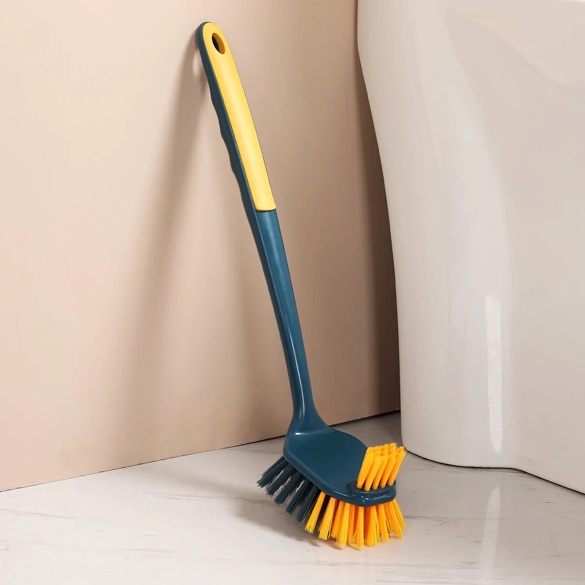 WORTHBUY Brosse de nettoyage de toilettes multifonctionnelle à long manche pour la maison, fixation murale, sans coin mort, brosse de toilette, gadgets de salle de bain