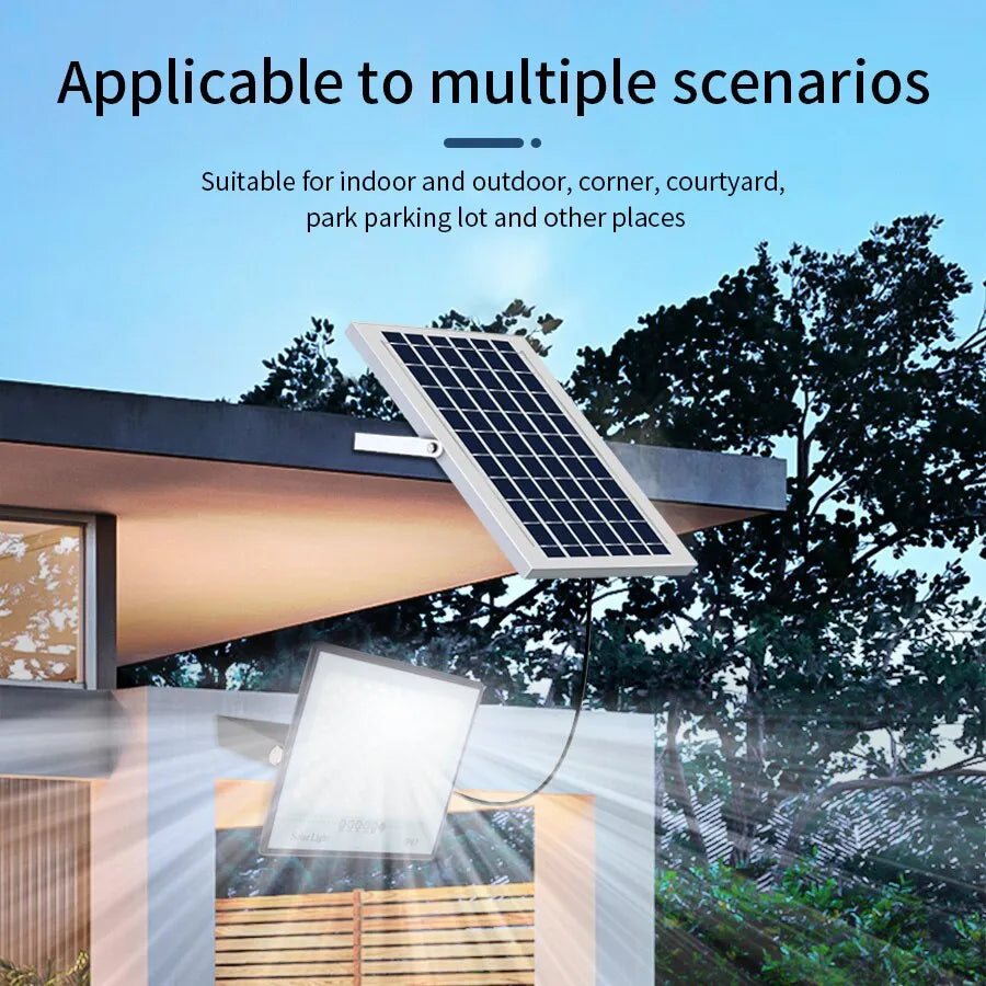 Luces solares para exteriores, reflector LED para jardín, edificios, luz solar IP67, lámpara impermeable, foco, iluminación de emergencia, luz de pared