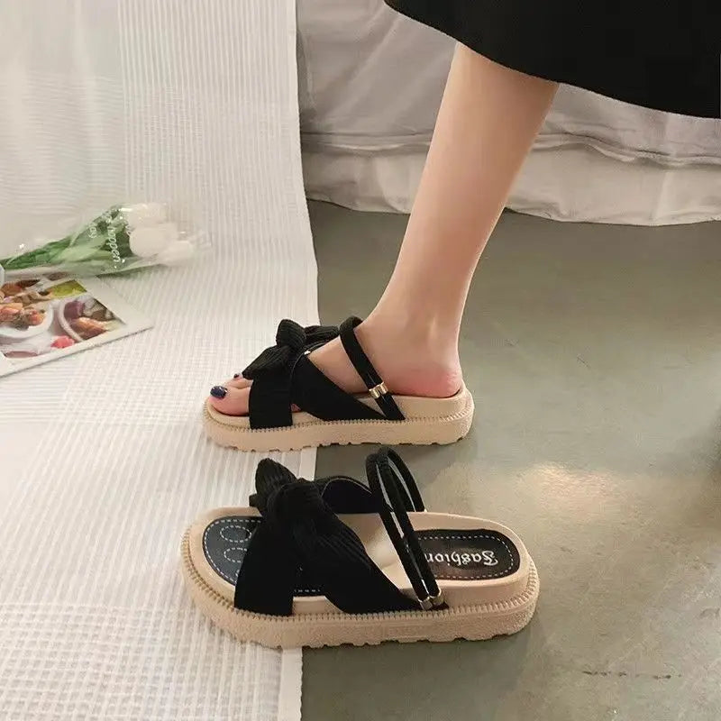 Sandias De Tacon Internet zapatos De mujer calientes estilo De hadas De verano 2023 nueva plataforma De estudiante De moda zapato plano romano para mujer