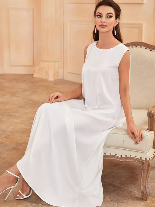 Vestidos blancos de Ramadán africanos, ropa islámica para mujeres, Dubai, Abaya, Turquía, vestido musulmán árabe, bata musulmana para mujer