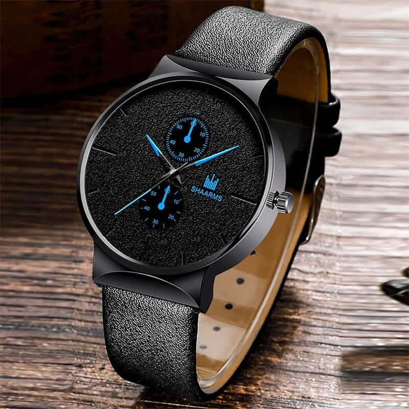 Conjunto de 2 uds de relojes deportivos a la moda para hombre, reloj de pulsera de cuarzo de negocios, reloj informal de lujo para hombre, reloj Masculino