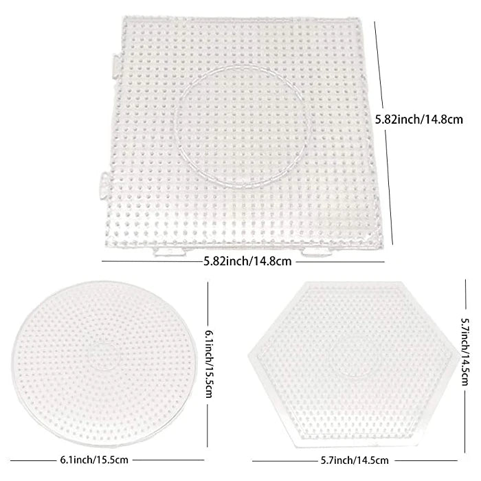 Yant Jouet-tablero con cuentas Hama de 5mm, tablero de plantilla transparente, herramienta cuadrada Circular, tablero de Material de figura DIY, cuentas Perler