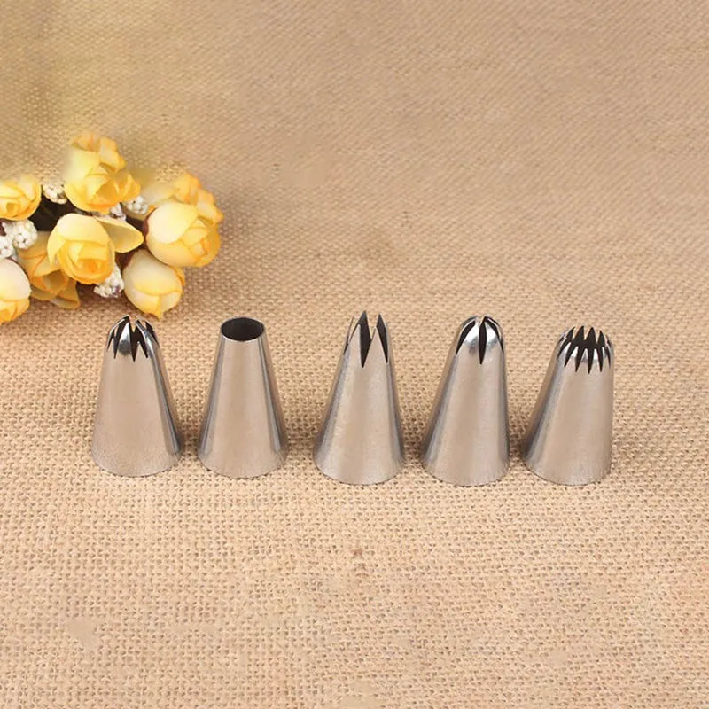 1M#2A#2D#2F#6B Flower Cream Nozzles Russian Icing Piping Pastry Nozzles For Cakes Fondant Decor Confectionery Kitchen Gadgets