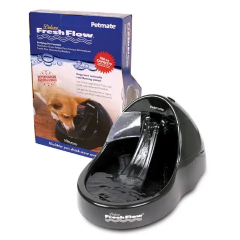 Fontaine pour animaux de compagnie à eau purifiante Petmate Deluxe Fresh Flow