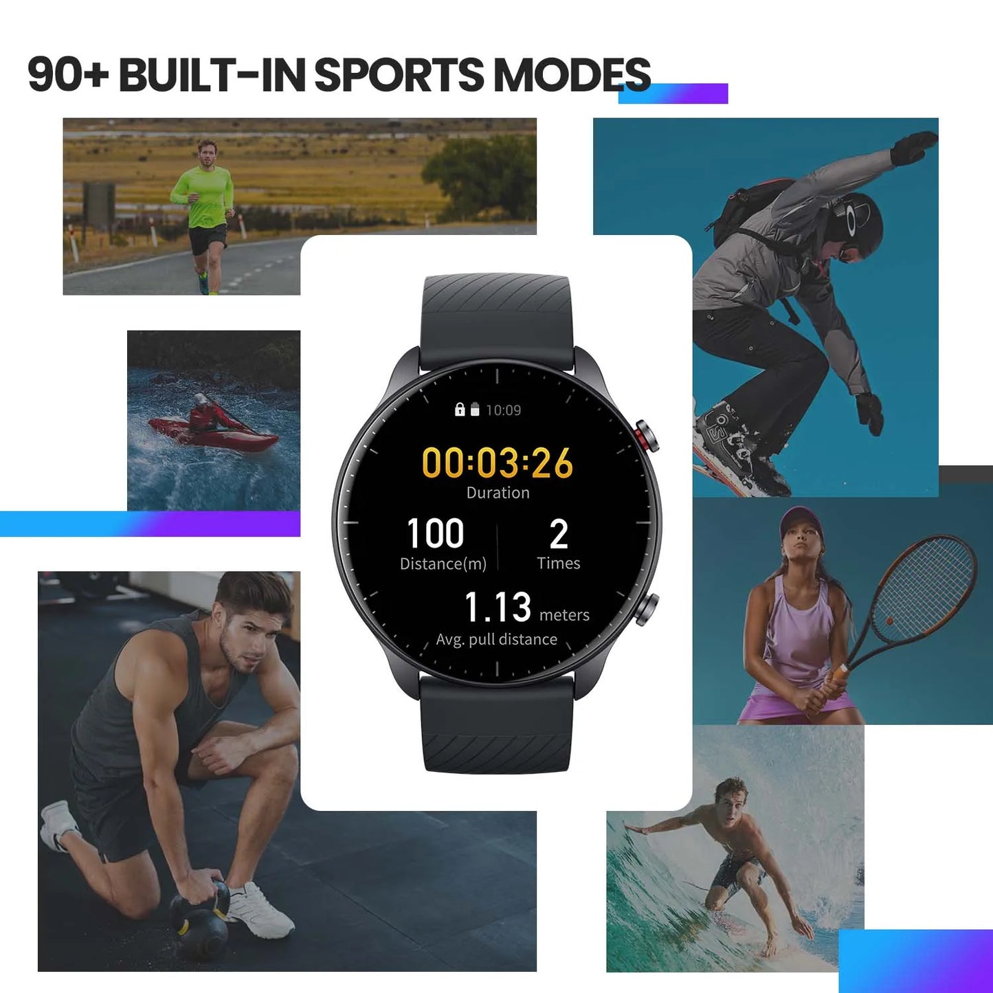 [Nouvelle version] Amazfit GTR 2 nouvelle version montre intelligente de conception incurvée sans lunette Alexa montre intelligente à autonomie ultra longue durée de batterie intégrée