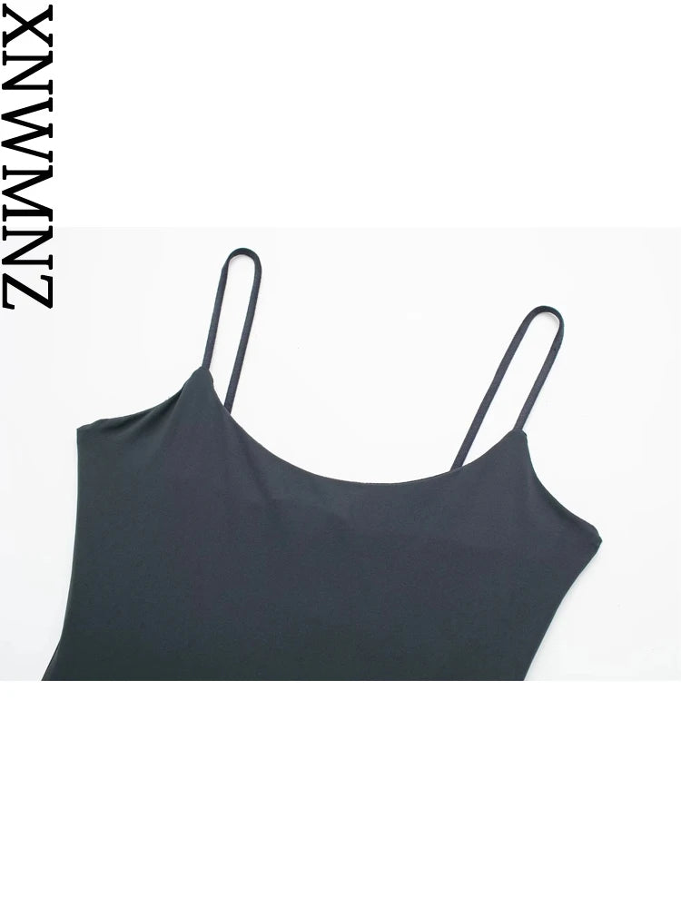 XNWMNZ-Top de tirantes a la moda para mujer, mono informal versátil con tirantes finos, ajustado, elegante, 2023