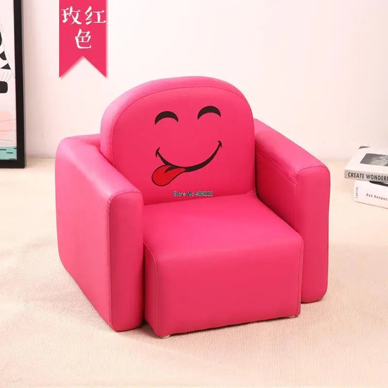 Cute Baby Kids Lazy Sofa Sponge Filler Solid Wood Frame Soft Seat Chair Handrail Separable As Desk Children Baby Sofa Chair