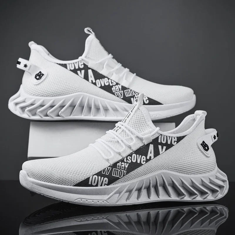 2024 New Summer Sneakers Men Mesh Breathable Running Tennis Shoes Outdoor Sports Tenis Masculino White Casual Walking Shoes